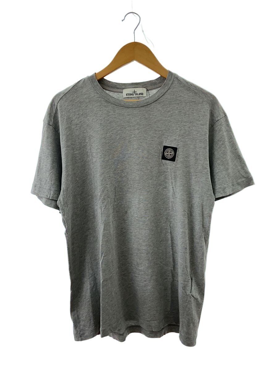 【中古】STONE ISLAND◆20SS/コットンジャージークルーネックカットソー/プルオーバー/L/綿織物/GRY/721524113/? NULL ?【メンズウェア】