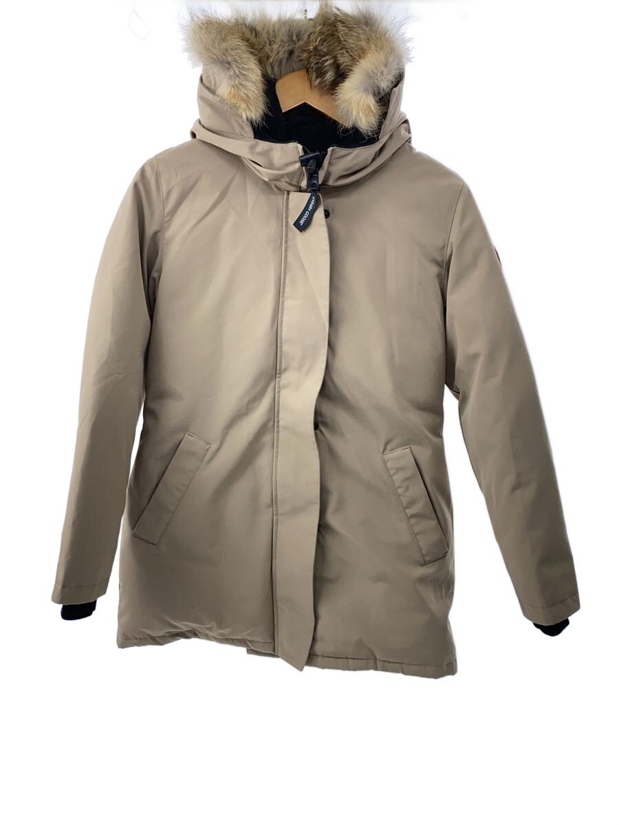 【中古】CANADA GOOSE◆VICTORIA PARKA/ヴィクトリアパーカー/落ちこむ上衣/M/ポリエステル/BEG/3037天使の都市//【レディース御召しもの】