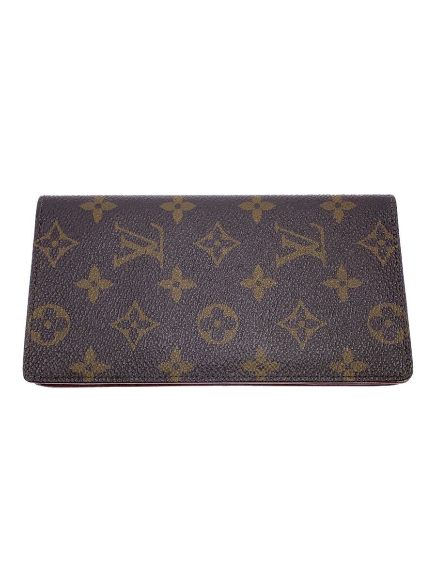 【中古】LOUIS VUITTON◆ポルト・カルト・クレディ・円_モノグラム・キャンバス_BRW/レザー/BRW/総柄/レディース【服飾雑貨他】