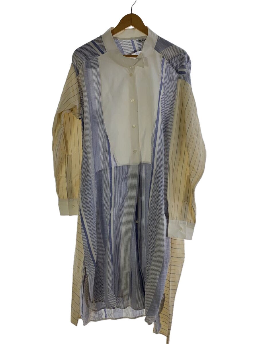 【中古】LOEWE◆長袖衣裳/40/綿織物/BLU/縞模様/S2286291FA【レディース御召しもの】