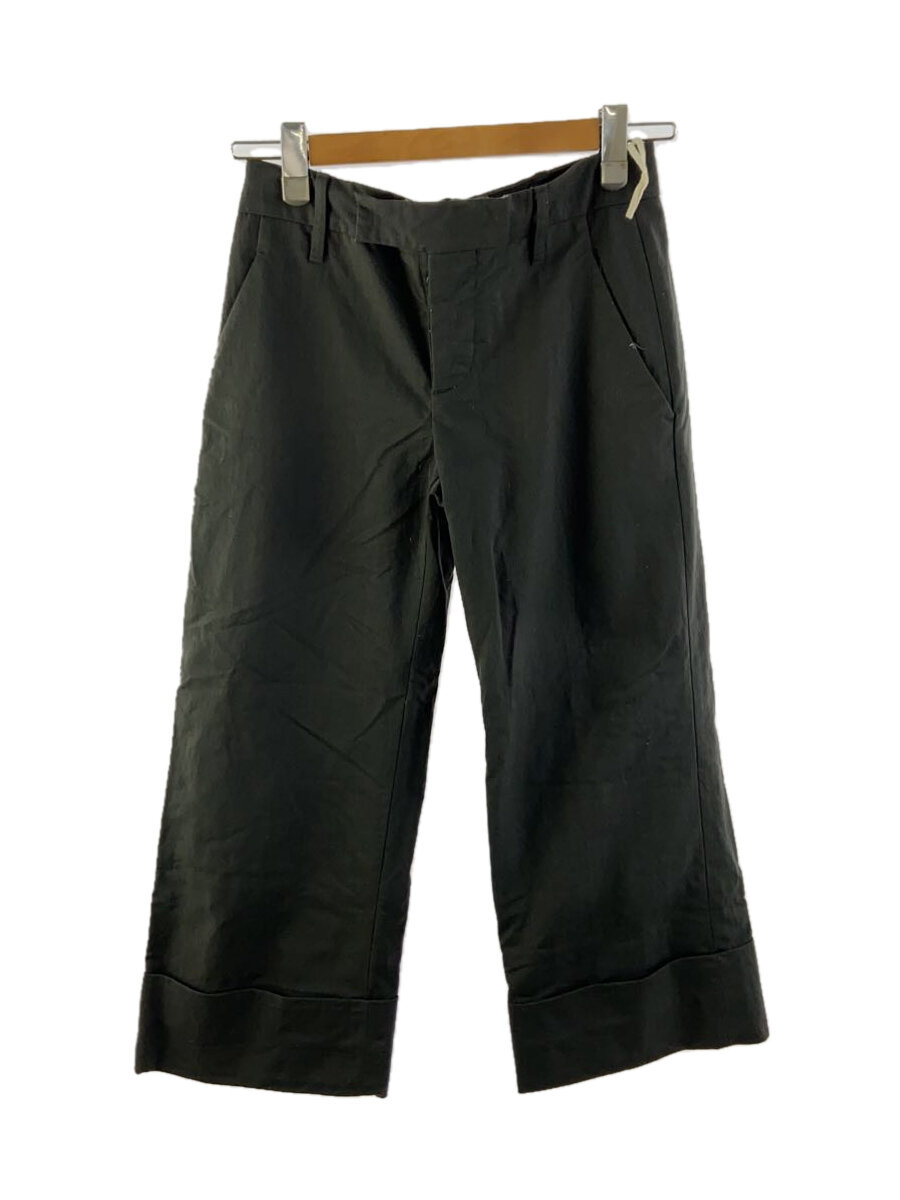 【中古】MARNI◆クロップドパンツ/38/ナイロン/BLK/無地【レディースお召しもの】
