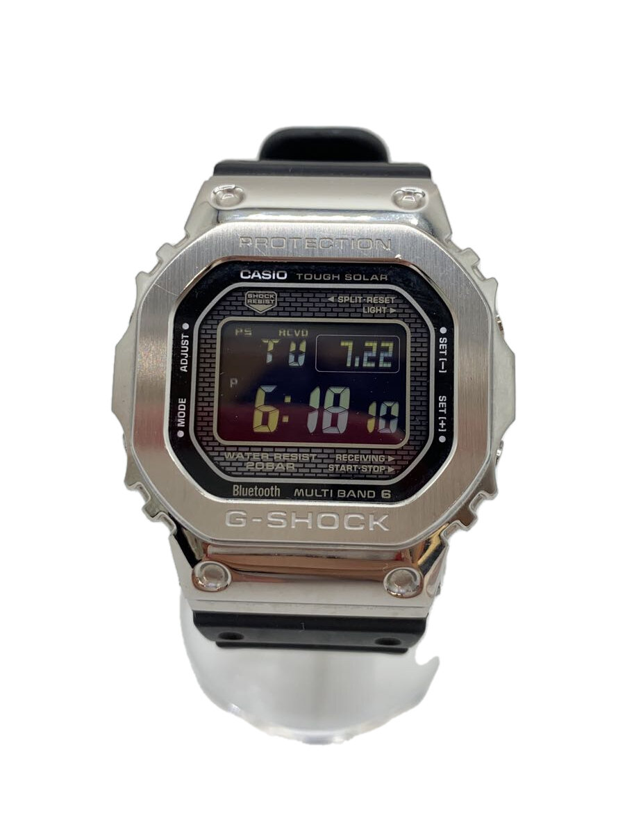 【中古】CASIO◆ウオッチ/デジタル/天然ゴム/SLV/BLK/SS/GMW-B5000【服飾雑貨他】