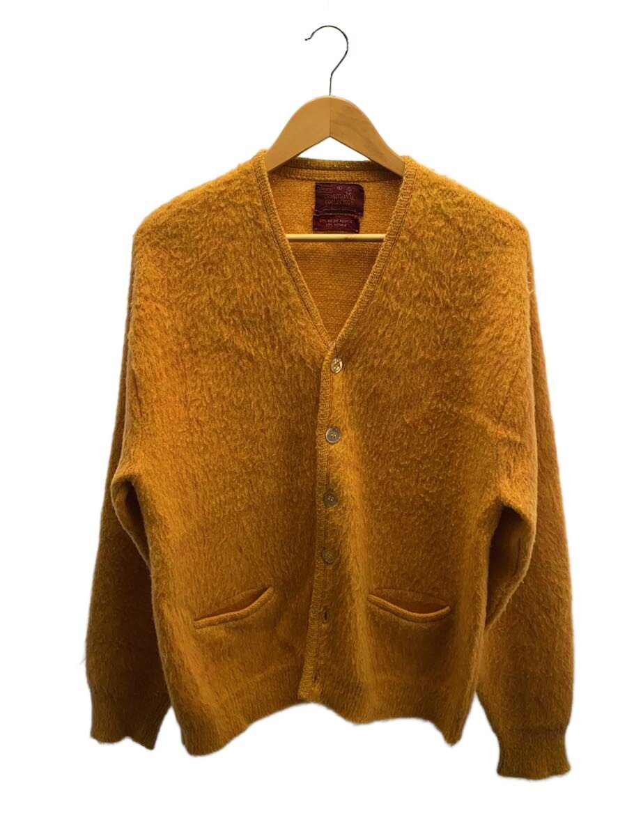 【中古】sears◆60s/モヘヤジレー/L/黄色ゴールド/モヘヤ40％/第5、6名取り草手抜かり【メンズウェア】