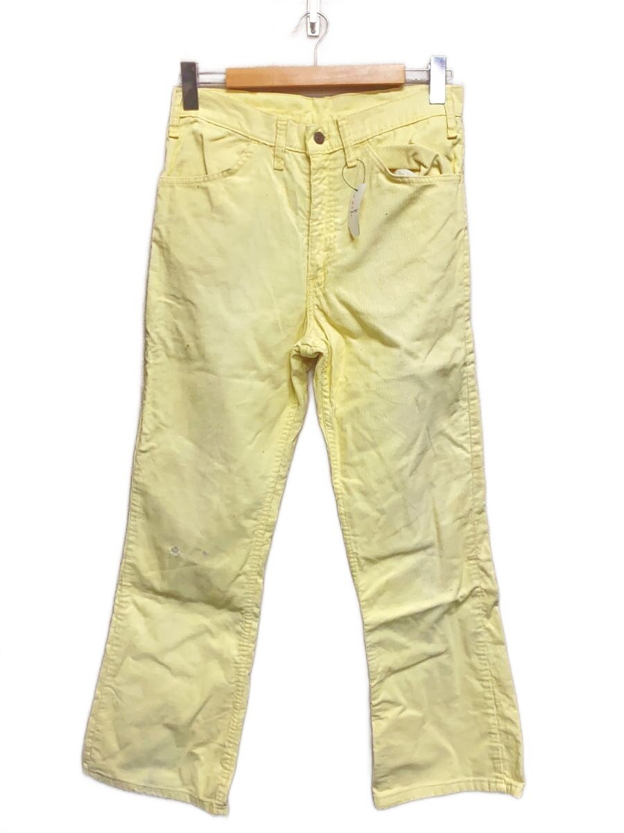 【中古】Levi’s◆70s/42TALON/白溜め桶/目じるし561/下つ方/--/コール天/YLW/無地【メンズウェア】
