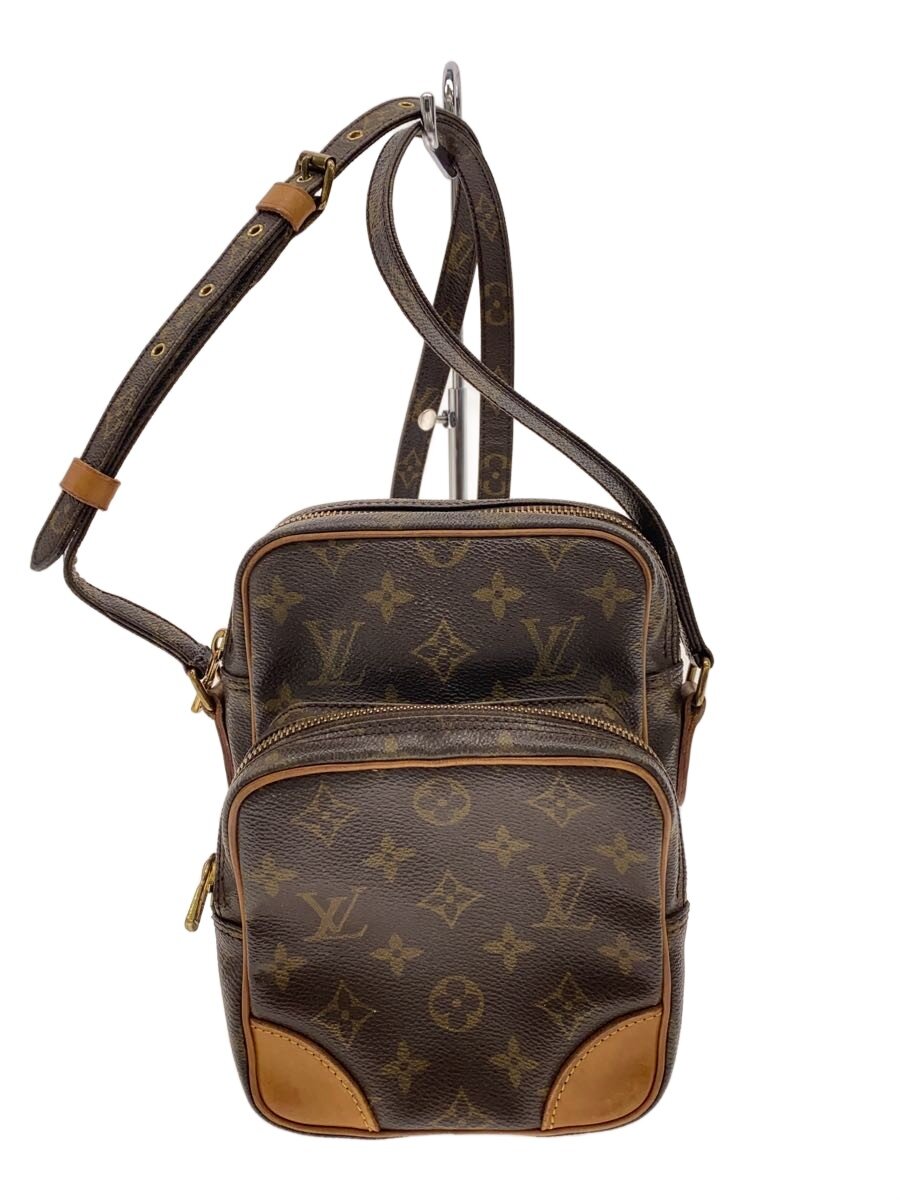 【中古】LOUIS VUITTON◆アマゾン_モノグラム・帆布/PVC/BRW【御徒面子】
