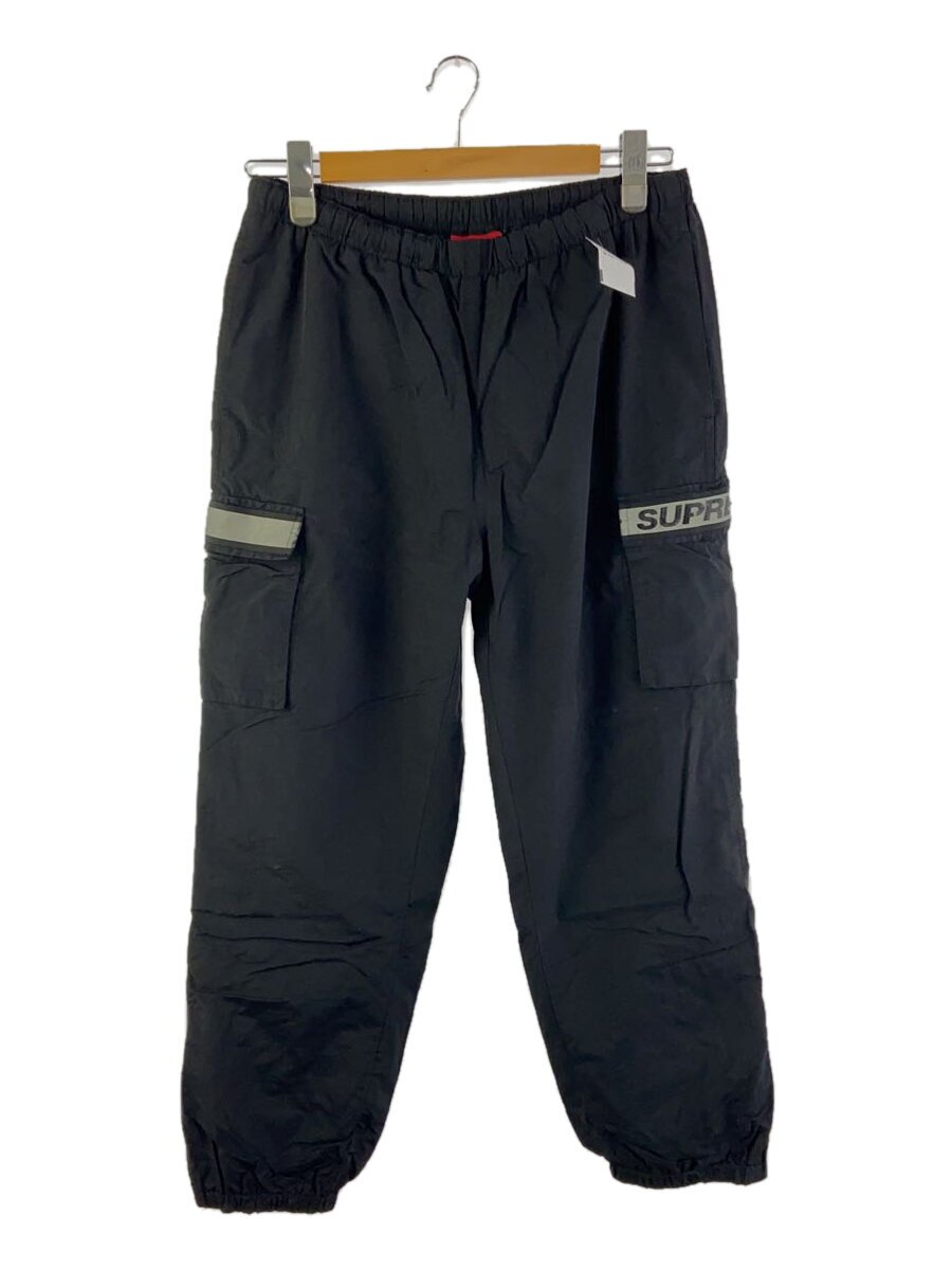 【中古】Supreme◆下つ方/M/ナイロン/BLK/Reflective Taping Cargo Pant【メンズウェア】