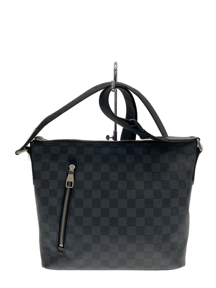 【中古】LOUIS VUITTON◆1)ミックPM_ダミエ・グラフィット/PVC/BLK【御徒面子】