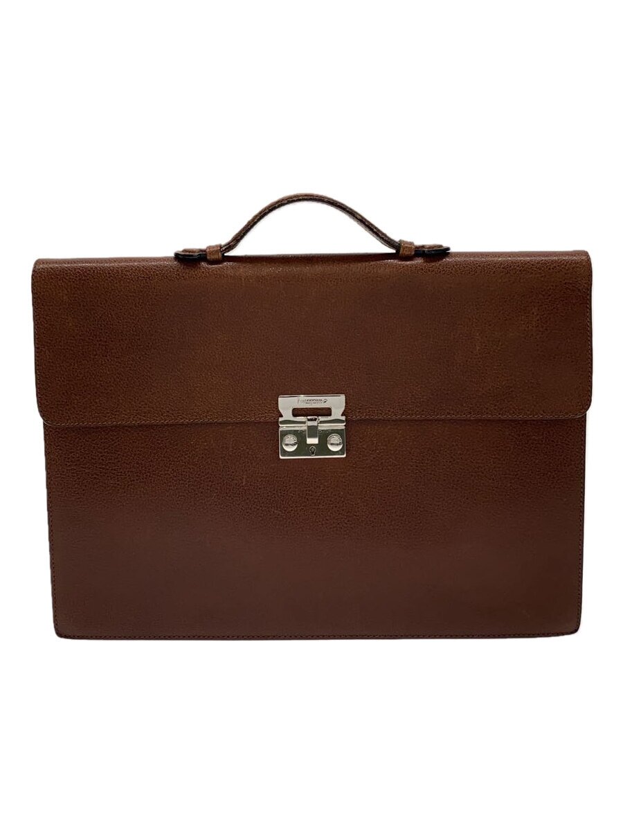 【中古】Salvatore Ferragamo◆ブリーフ入れもの/なめし革/BRW【御徒面子】