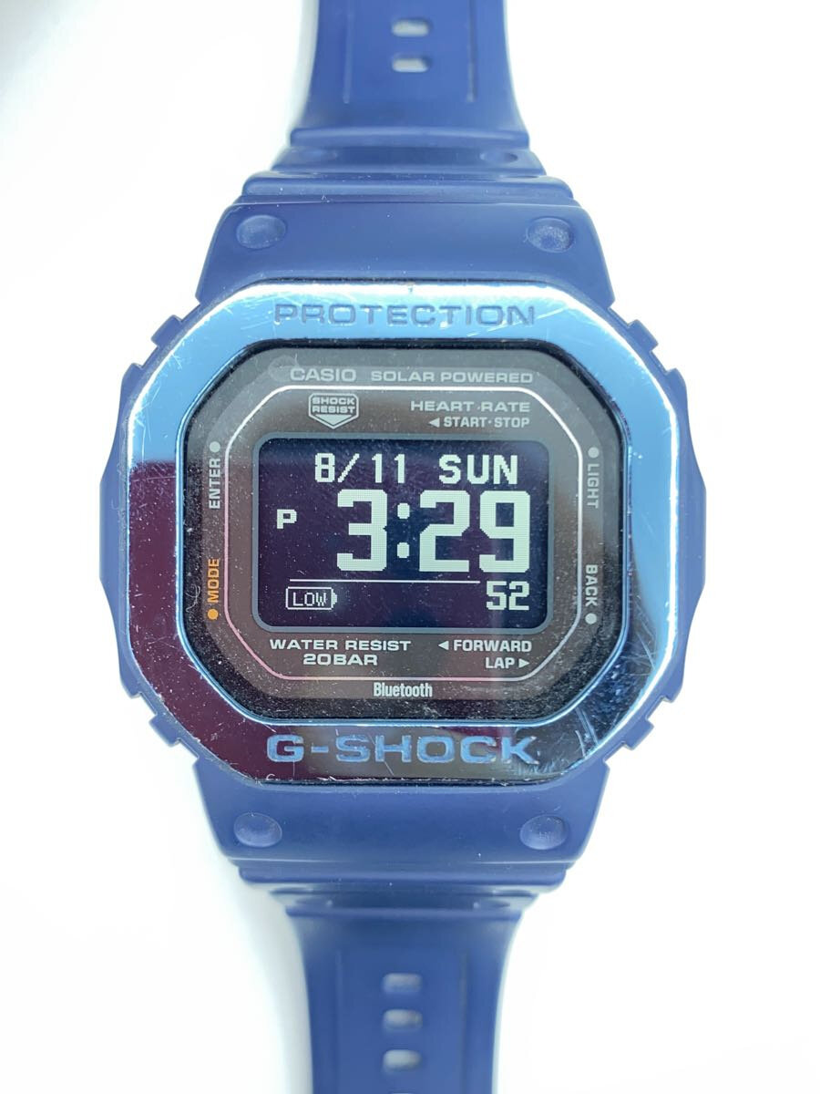 【中古】CASIO◆ソーラーウォッチ_G-SHOCK/デジタル/思われ人/BLK/NVY【服飾雑貨他】