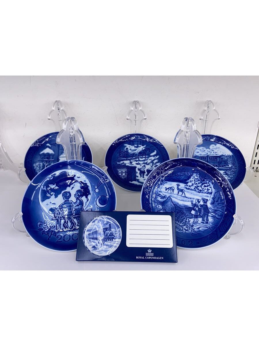 【中古】ROYAL COPENHAGEN◆インテリア雑貨/6点セット/NVY/2000～2004/イヤープレート///【インテリア小物・日用雑貨】