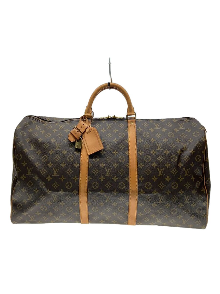 【中古】LOUIS VUITTON◆キーポル60_モノグラム・帆布_BRW/ボストンバッグ/PVC/BRW【御徒面子】