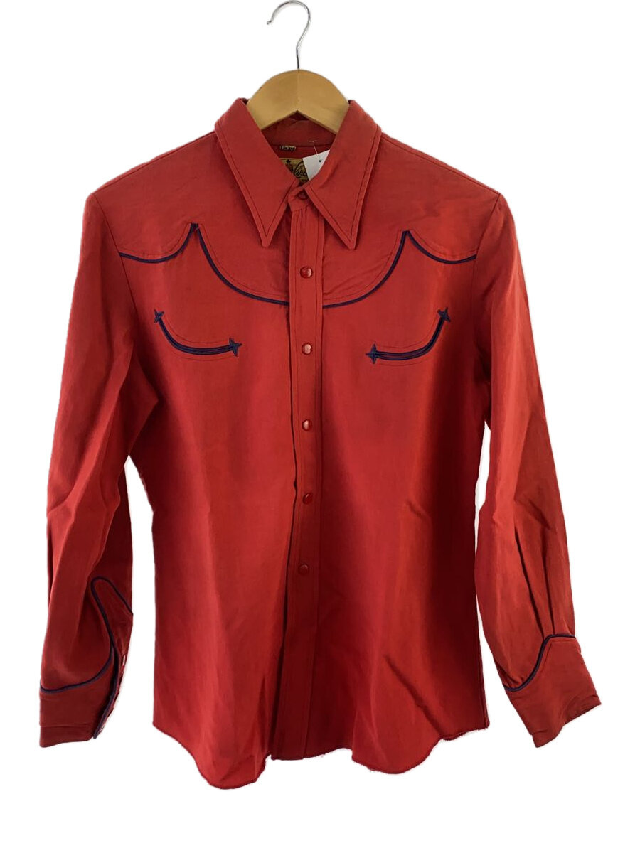 【中古】WESTERN WEAR/40s/ウェスタンシャツ/長袖ティーシャツ/15.5/RED//【メンズウェア】