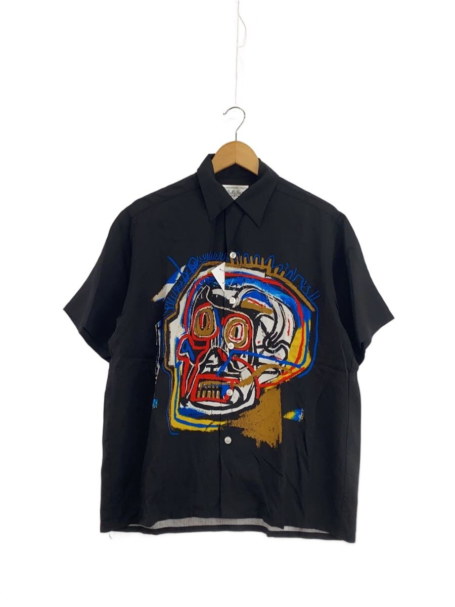 【中古】WACKO MARIA◆JEAN-MICHEL BASQUIAT/半袖プルオーバー/S/--/BLK【メンズウェア】