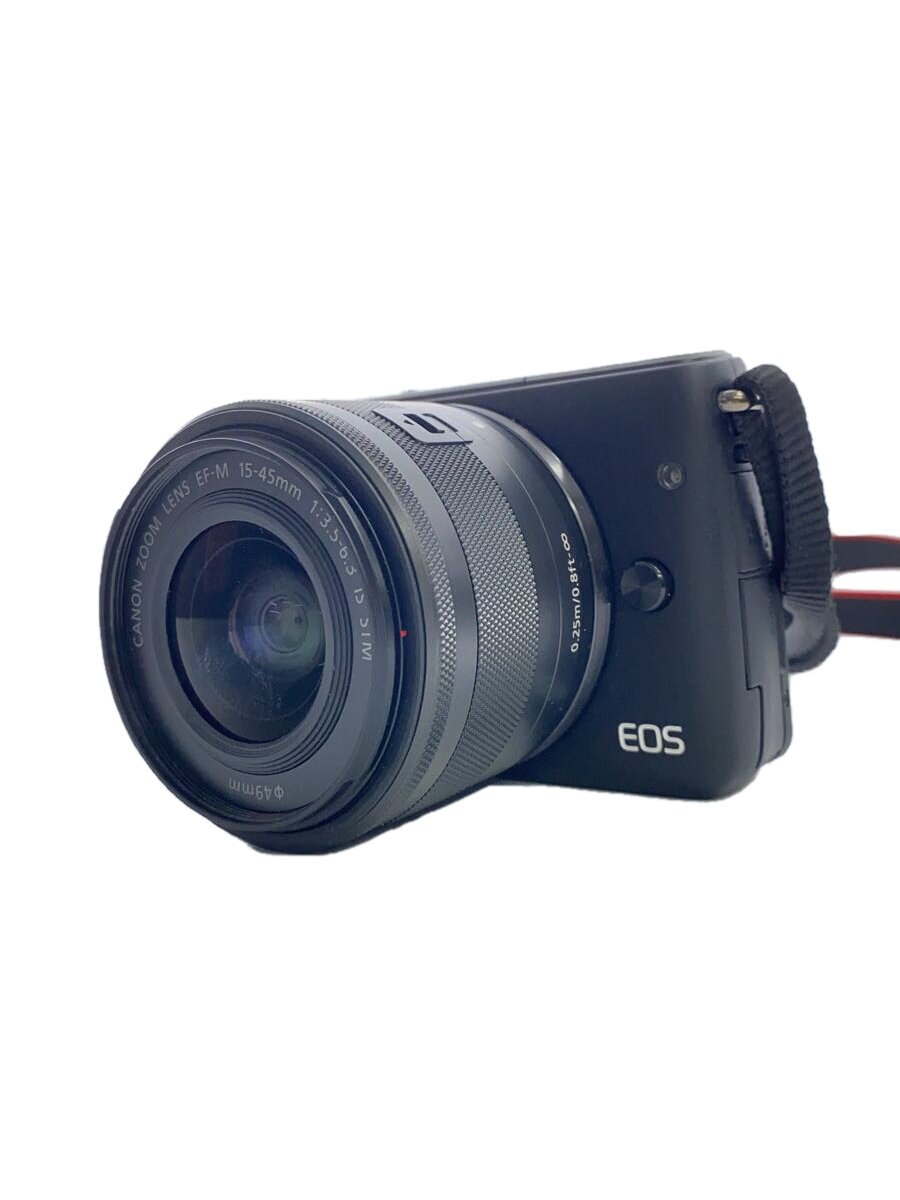 【中古】CANON◆デジタル一眼写真機 EOS M10 EF-M15-45 IS STM 水晶体一揃いの道具 [黒いこと]【写真機】
