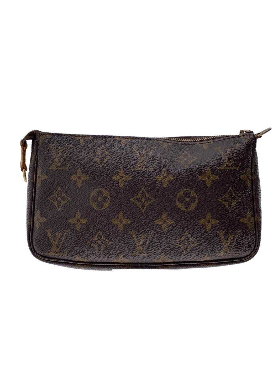 【中古】LOUIS VUITTON◆1)ポシェット・アクセソワール_モノグラム・帆布/PVC/BRW【御徒面子】