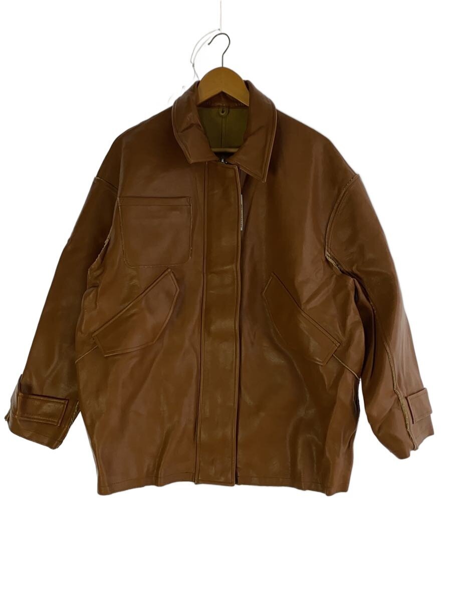 【中古】ETRE TOKYO◆レザージャケット・ブルゾン/S/フェイクレザー/BRW/無地/1224502061-0【レディースウェア】｜2ｎｄ STREET 店