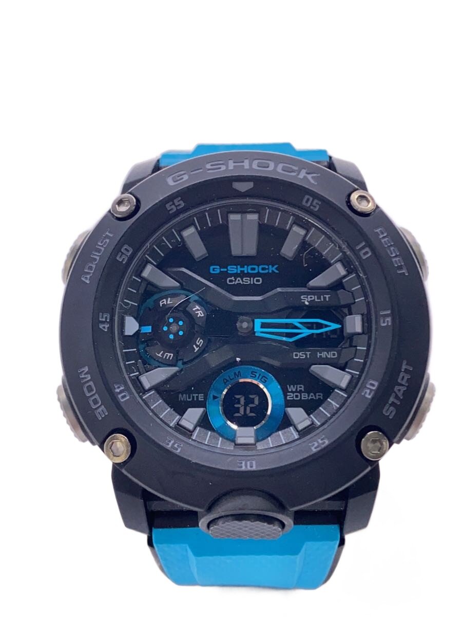 【中古】CASIO◆石英ウオッチ・G-SHOCK/デジアナ/--/BLK/BLU【服飾雑貨他】