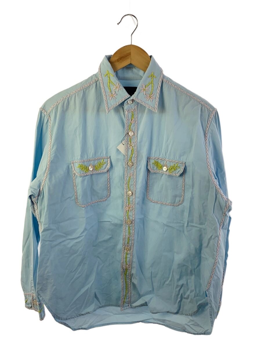 【中古】6(ROKU) BEAUTY \u0026 YOUTH UNITED ARROWS◆長袖プルオーバー/FREE/綿織物/BLU/dbl-334sf【レディース御召しもの】
