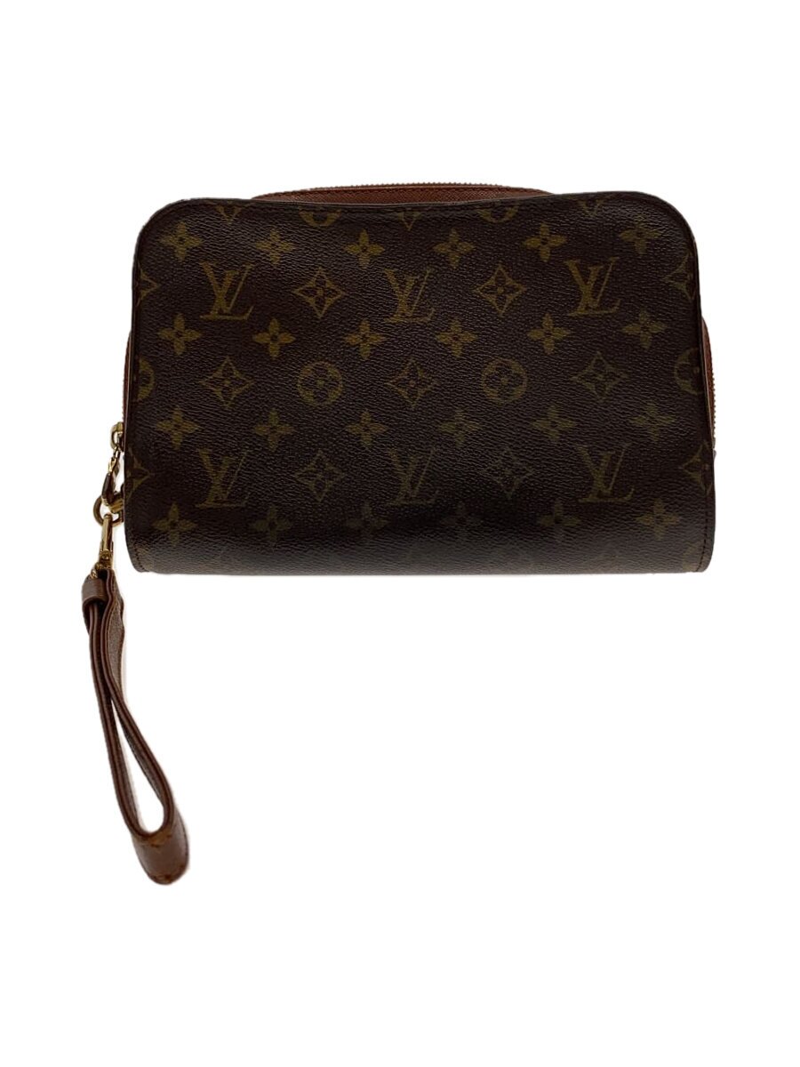 【中古】LOUIS VUITTON◆オルセー_モノグラム・帆布_BRW/PVC/BRW【御徒面子】