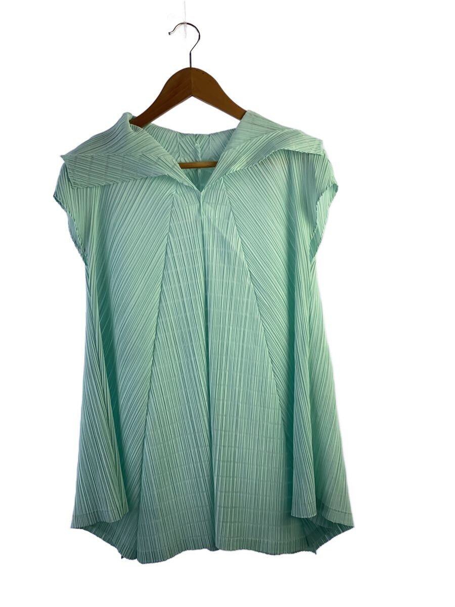 【中古】PLEATS PLEASE ISSEY MIYAKE◆表着/3/ポリエステル/BLU/pp01-jt623【レディース御召しもの】