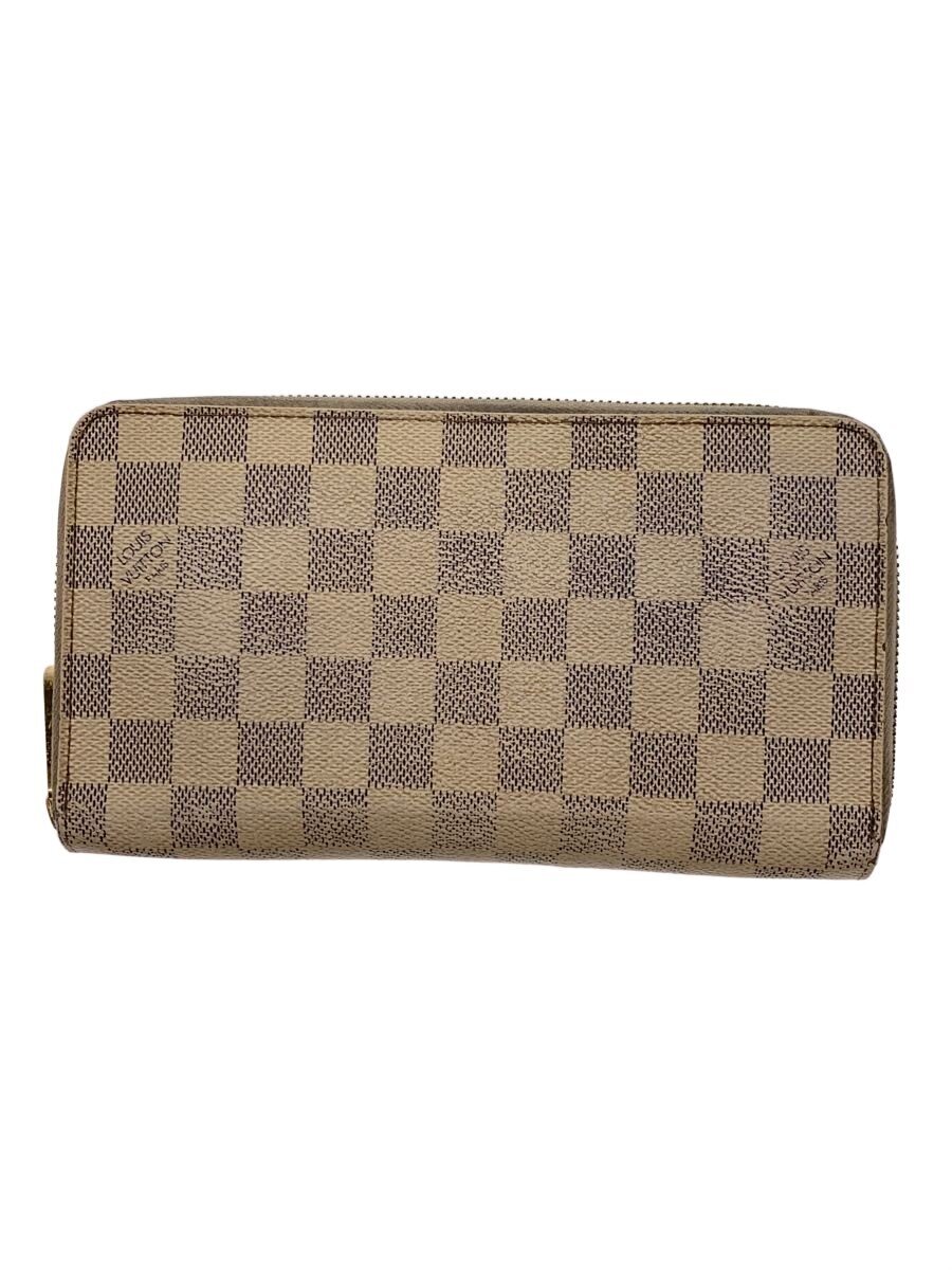 【中古】LOUIS VUITTON◆ジッピー・オーガナイザー_ダミエ・アズール/PVC/WHT/メンズ【服飾雑貨他】