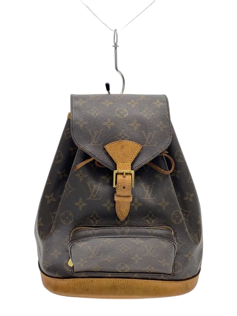 【中古】LOUIS VUITTON◆モン掏摸MM_モノグラム・帆布/PVC/BRW/モノグラム【御徒面子】