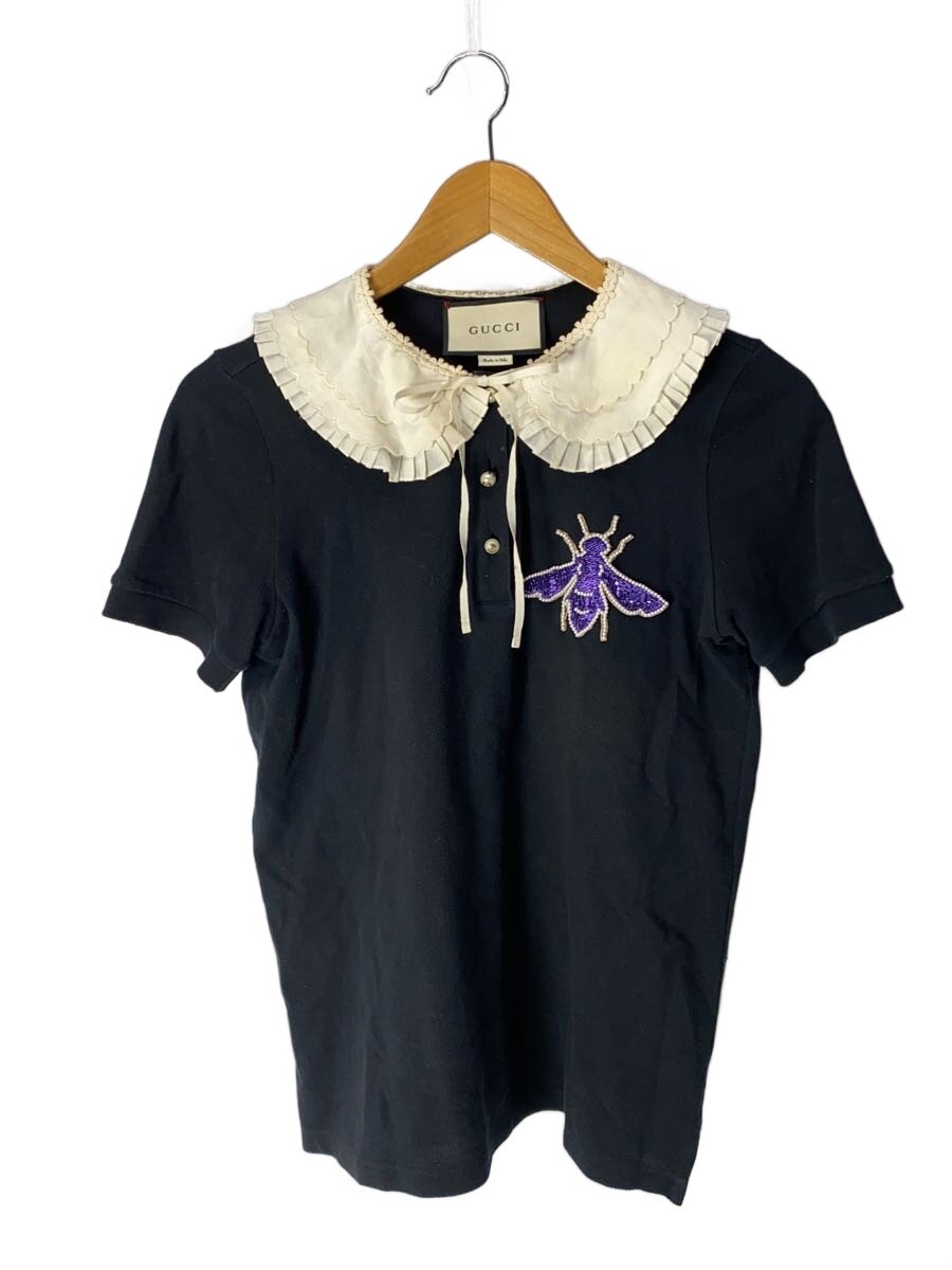 【中古】GUCCI◆ポロシャツ/--/コットン/BLK/457090【レディースウェア】|2nd STREET 店