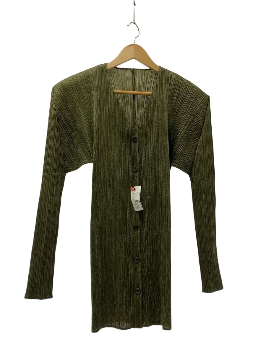 【中古】PLEATS PLEASE ISSEY MIYAKE◆カーディガン(薄手)/4/ポリエステル/KHK/PP63-JD246【レディースウェア】｜2ｎｄ STREET 店