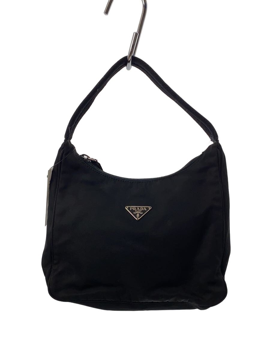 【中古】PRADA◆ハンドバック/ナイロン/BLK/無地/MV515【御徒面子】