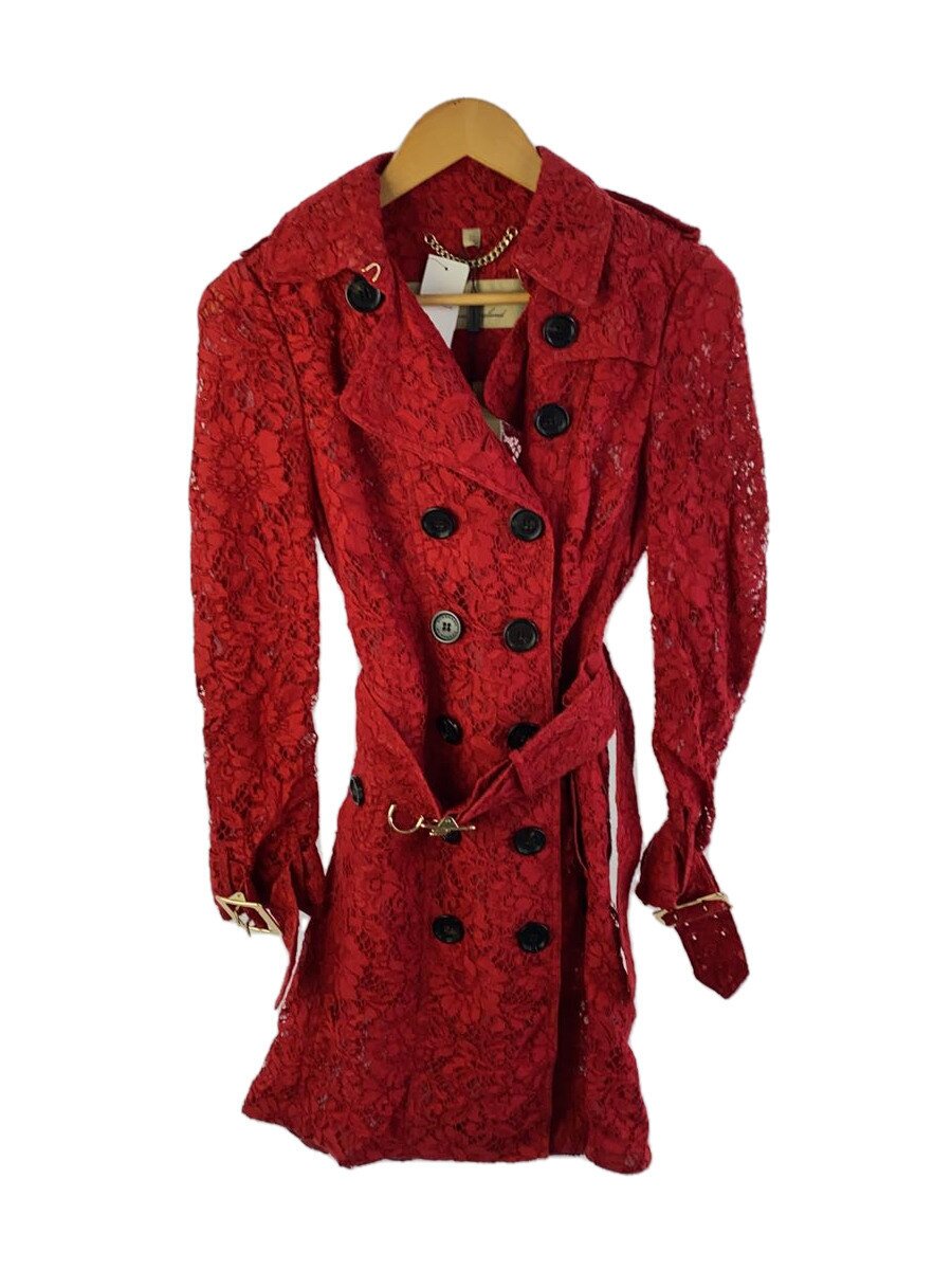【中古】BURBERRY◆トレンチコート/XS/コットン/RED/無地【レディースウェア】｜2ｎｄ STREET 店