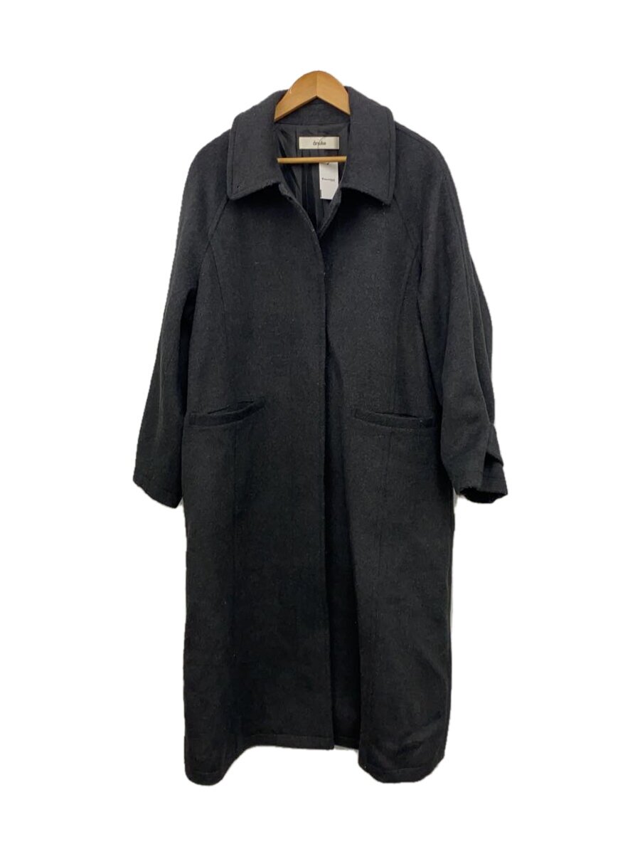【中古】anuke/チェスターコート/36/羊毛/GRY/無地/62420005【レディース御召しもの】