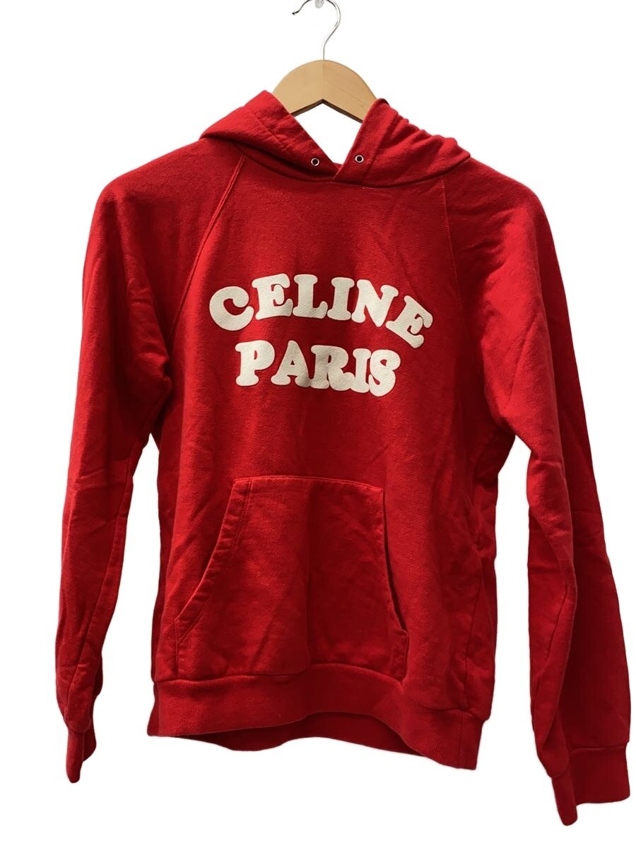 【中古】CELINE◆パーカー/L/綿織物/RED/2Y147607F/カシミール混/フロッキー【レディースお召しもの】