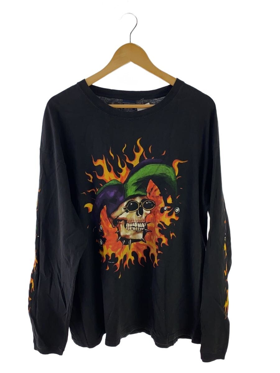 【中古】00s/スカル/8ボール/ピエロ/フレイム/長袖Tシャツ/XL/コットン/BLK【メンズウェア】|2nd STREET 店