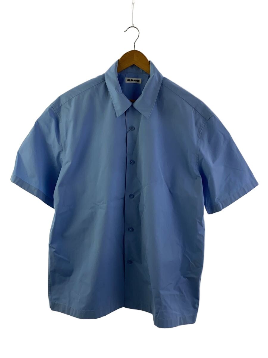 【中古】JIL SANDER◆半袖プルオーバー/41/綿織物/BLU/無地/J22DL0112-J45002/襟あたり近所、リストバンド汚れた状態有//【メンズウェア】