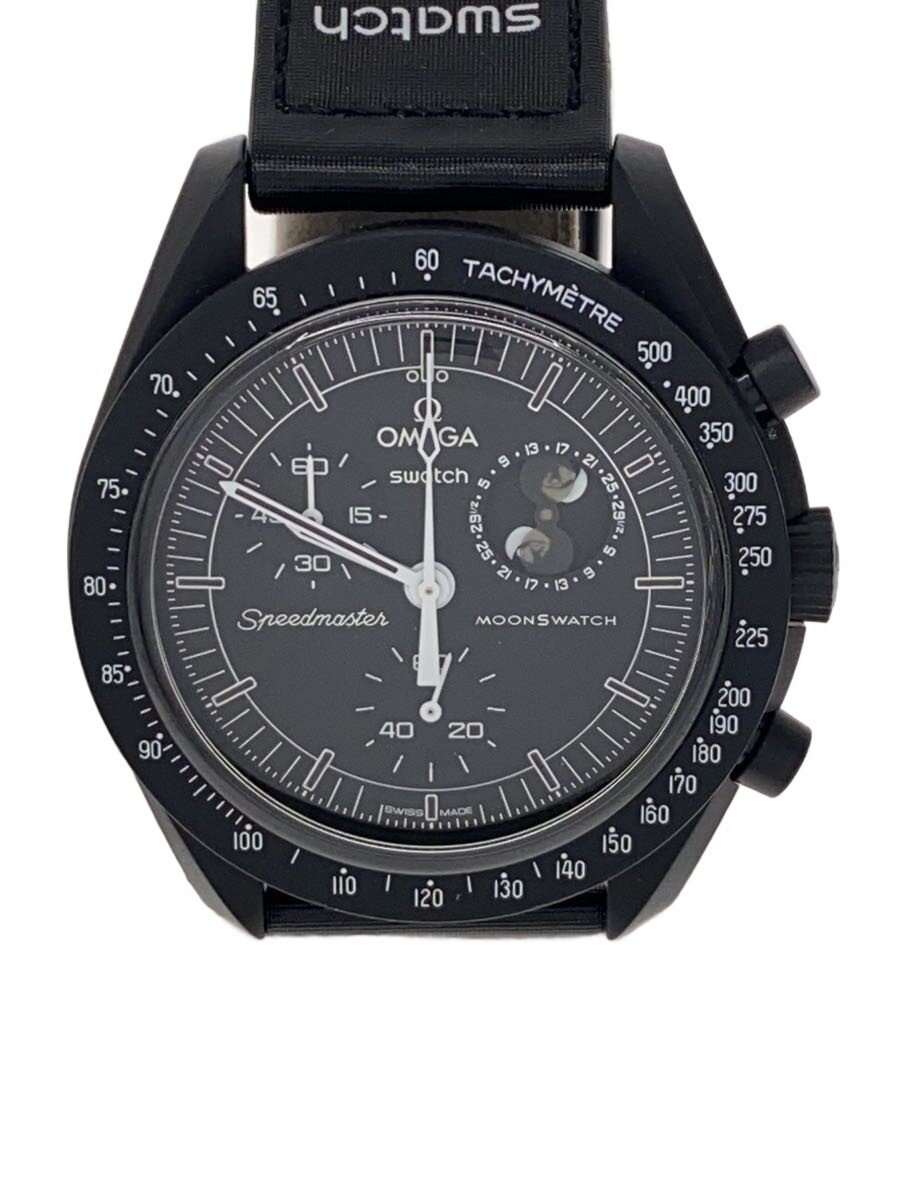 【中古】OMEGA◆石英ウオッチ/アナログ/BLK/BLK/SO33B700【服飾雑貨他】