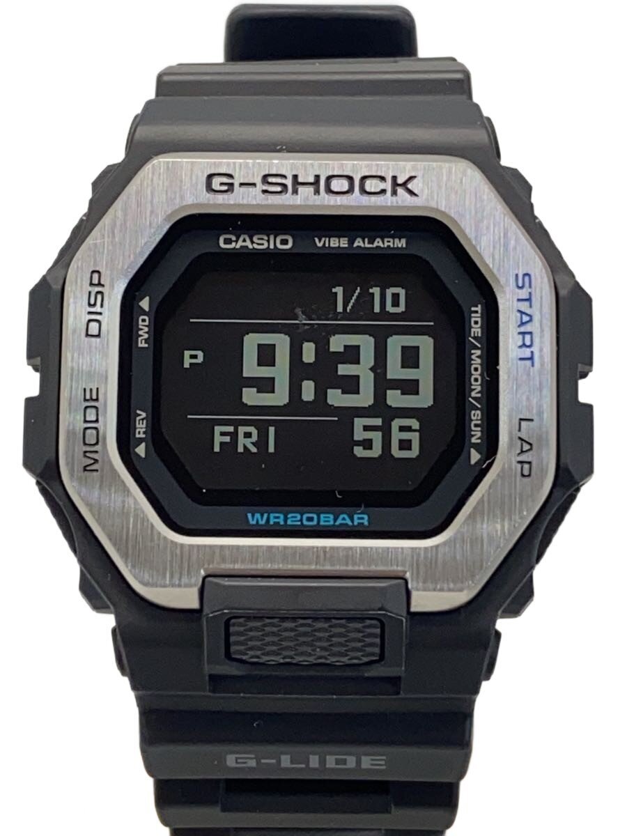 【中古】CASIO◆石英ウオッチ/デジタル/天然ゴム/BLK/BLK/GBX-100//【服飾雑貨他】