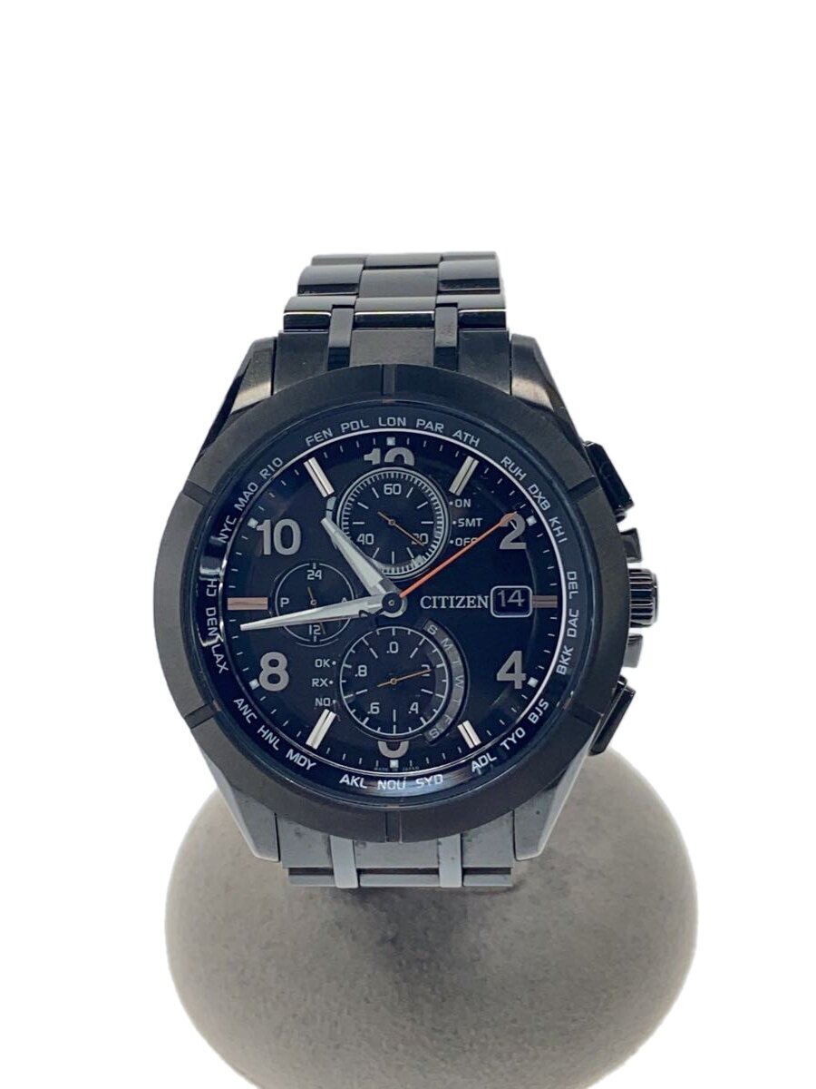 【中古】CITIZEN◆ソーラーウオッチ/アナログ/--/BLK/BLK/H800-T023975【服飾雑貨他】