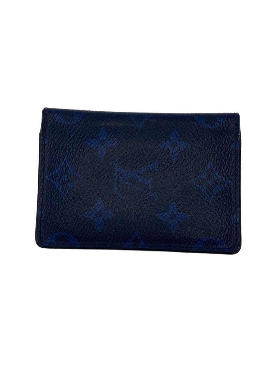 【中古】LOUIS VUITTON◆オーガナイザー・ドゥ・ポッシュ_タイガラマ/PVC/BLU/メンズ【服飾雑貨他】