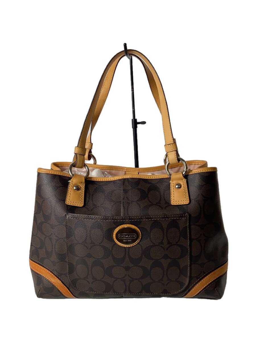 【中古】COACH◆ハンドバッグ/PVC/BRW/モノグラム/F18921【バッグ】｜2ｎｄ STREET 店