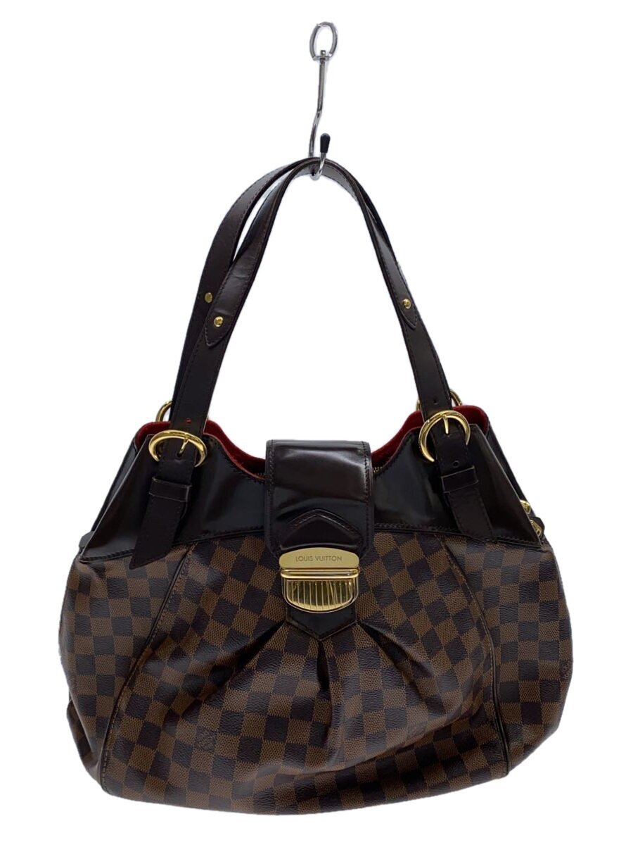 【中古】LOUIS VUITTON◆システィナMM_ダミエ・エベヌ_BRW/PVC/BRW【御徒面子】