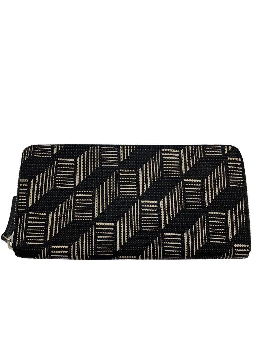 【中古】印傳屋(INDEN-YA)◆影透かし彫り/ラウンドジップ/長金入れ/--/BLK/総柄/レディース//【服飾雑貨他】
