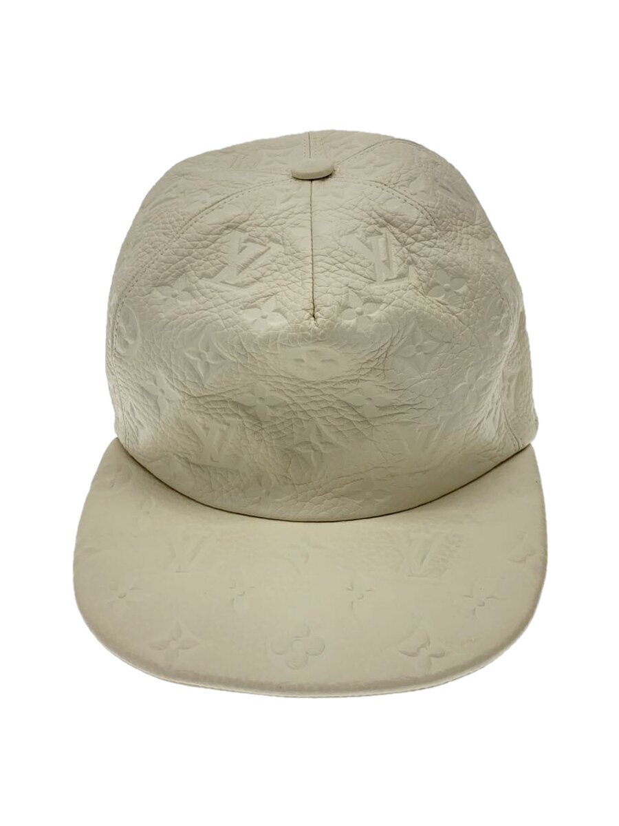 【中古】LOUIS VUITTON◆キャスケット・モノグラムクイル1.0_モノグラム_WHT/--/牛皮/内側汚れた状態ほつれなど【服飾雑貨他】