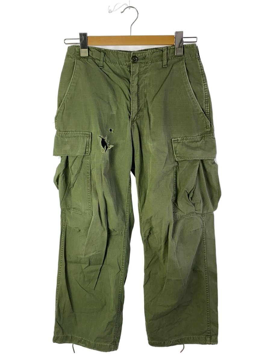 【中古】US.ARMY◆DSA-100-69-C-2149/69年製/穴有/カーゴパンツ/S/綿織物/KHK【メンズウェア】