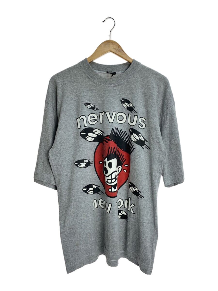 【中古】90s/Nervous Records/プルオーバー/綿織物/GRY/刷り上げる//【メンズウェア】