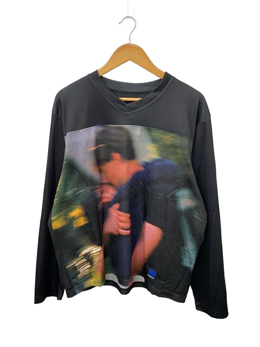 【中古】RASSVET(PACCBET)◆MELANCOLIA KISS JERSEY/L/ポリエステル/BLK/総柄/PACC16-T011//【メンズウェア】
