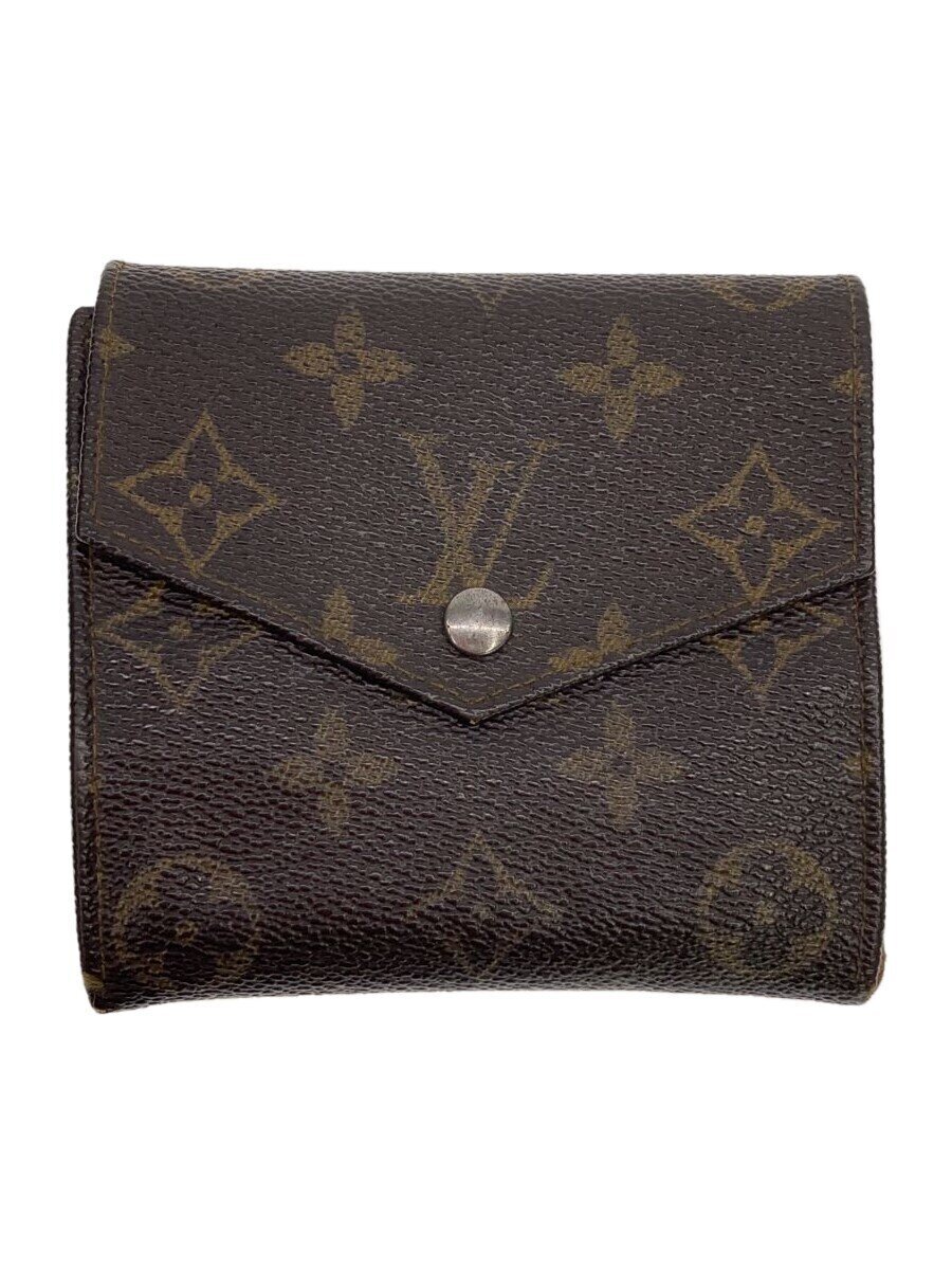 【中古】LOUIS VUITTON◆ポルト・モネ・ビエ・カルト・クレディ_モノグラム・キャンバス/--/BRW/総柄/メンズ【服飾雑貨他】