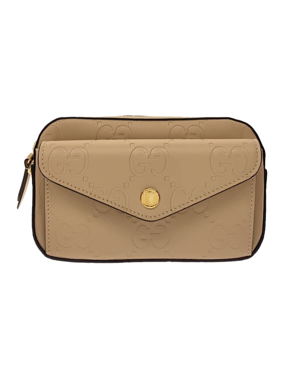 【中古】GUCCI◆ショルダーバッグ/なめし革/BEG/総柄/781554【御徒面子】