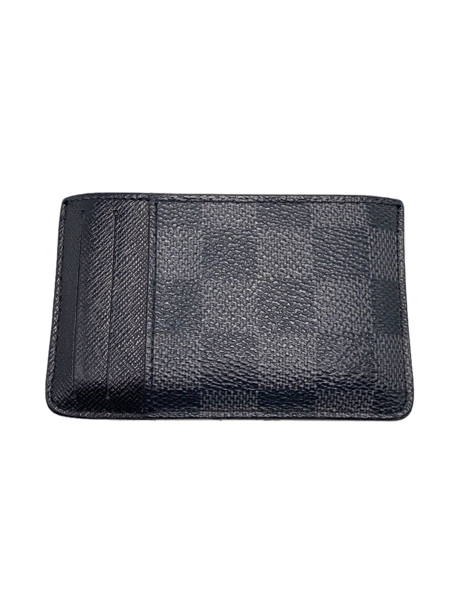 【中古】LOUIS VUITTON◆ネオ・ポルトカルト_ダミエ・グラフィット_BLK/レザー/BLK/メンズ【服飾雑貨他】|2nd STREET 店