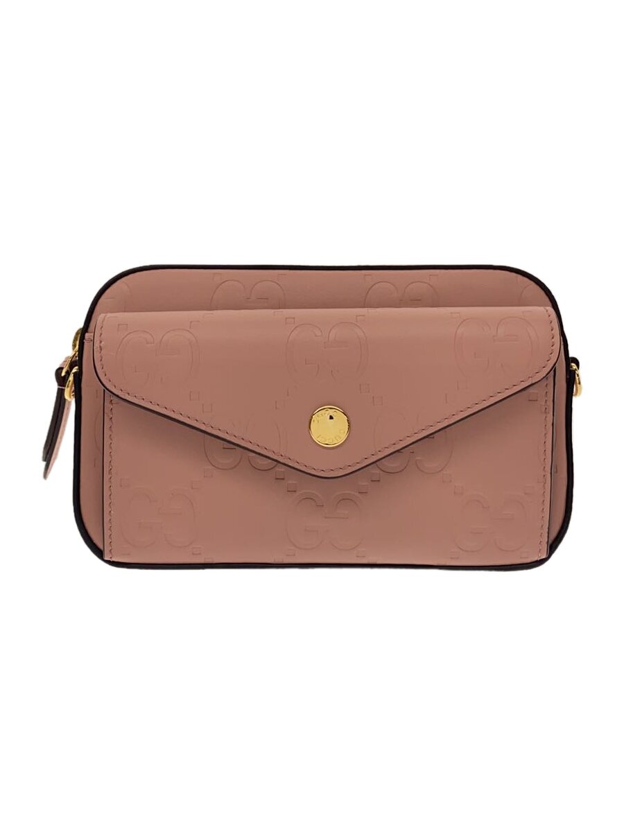 【中古】GUCCI◆ショルダーバッグ/なめし革/PNK/総柄/781554【御徒面子】
