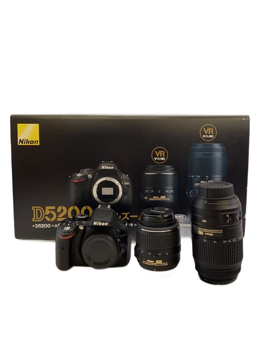 【中古】Nikon◆デジタル一眼カメラ D5200 ダブルズームキット [ブラック]【カメラ】 32,604円